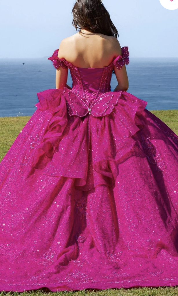 hot pink quinceanera dress