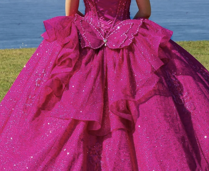 hot pink quinceanera dress