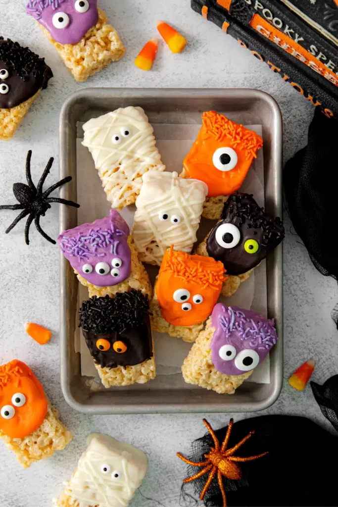 monster party Rice Krispy treats