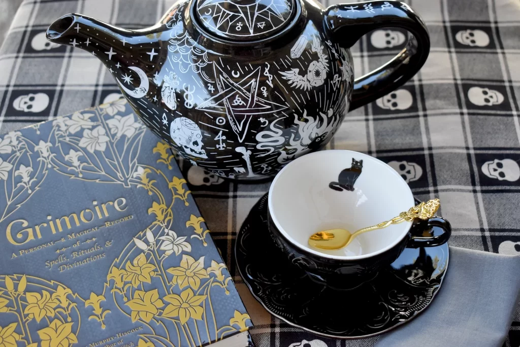 black cat tea set etsy