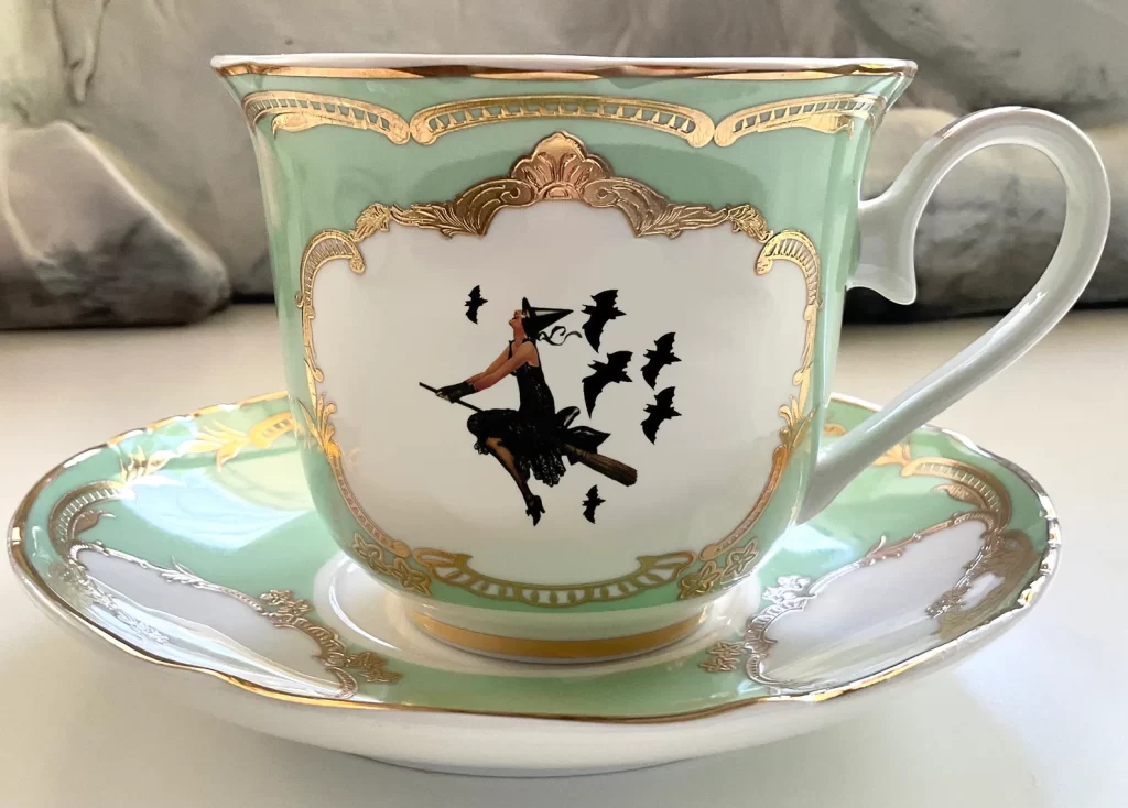 mint green witch tea cup Etsy