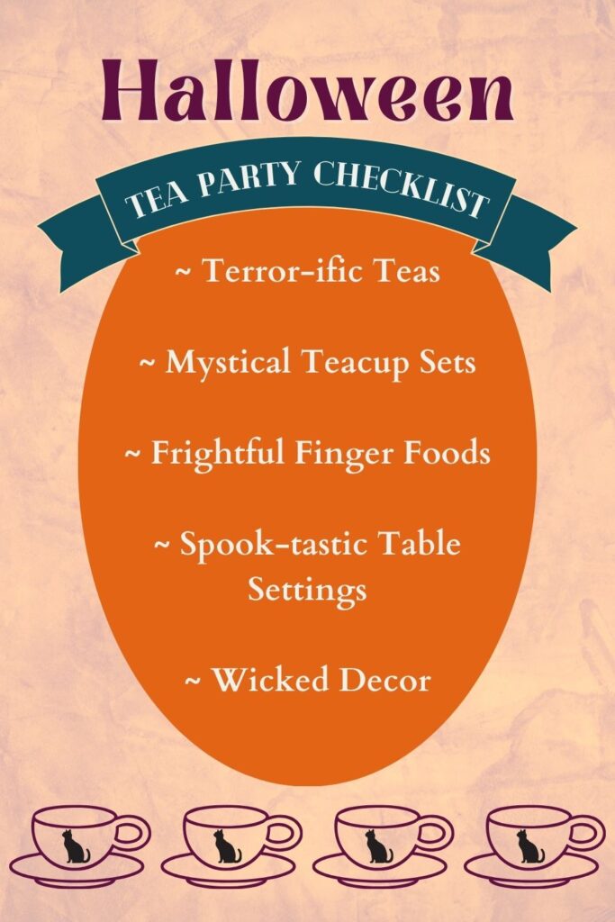 halloween tea party checklist