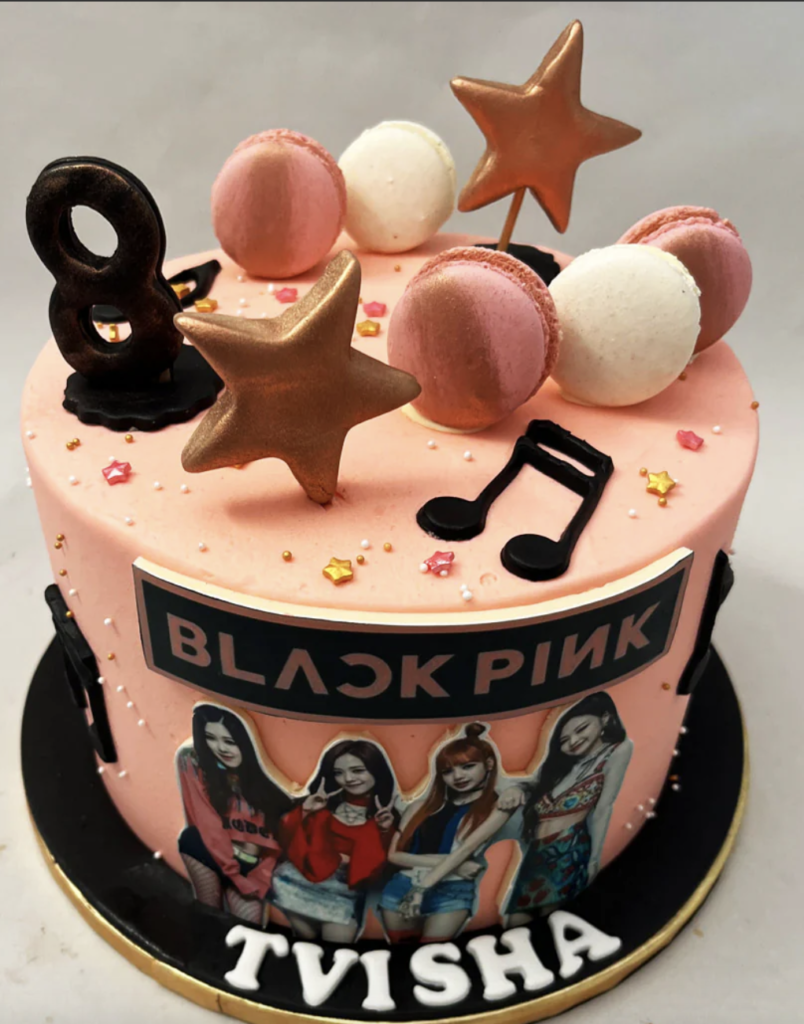 blackpink decorated cake for birthday party