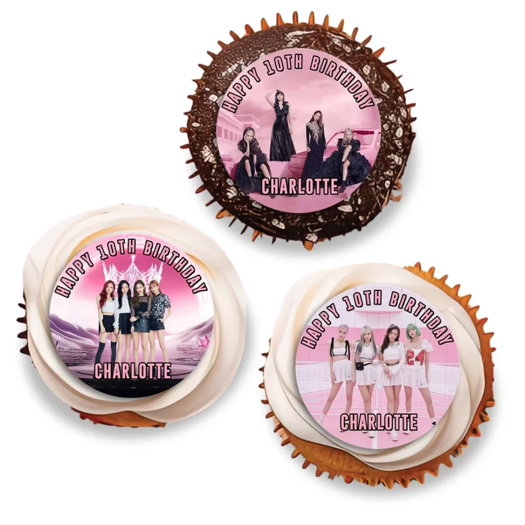 blackpink cupcake toppers birthday party