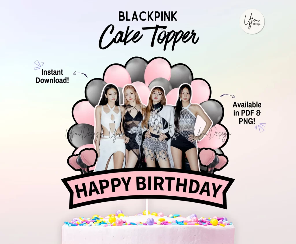 blackpink printable cake topper
