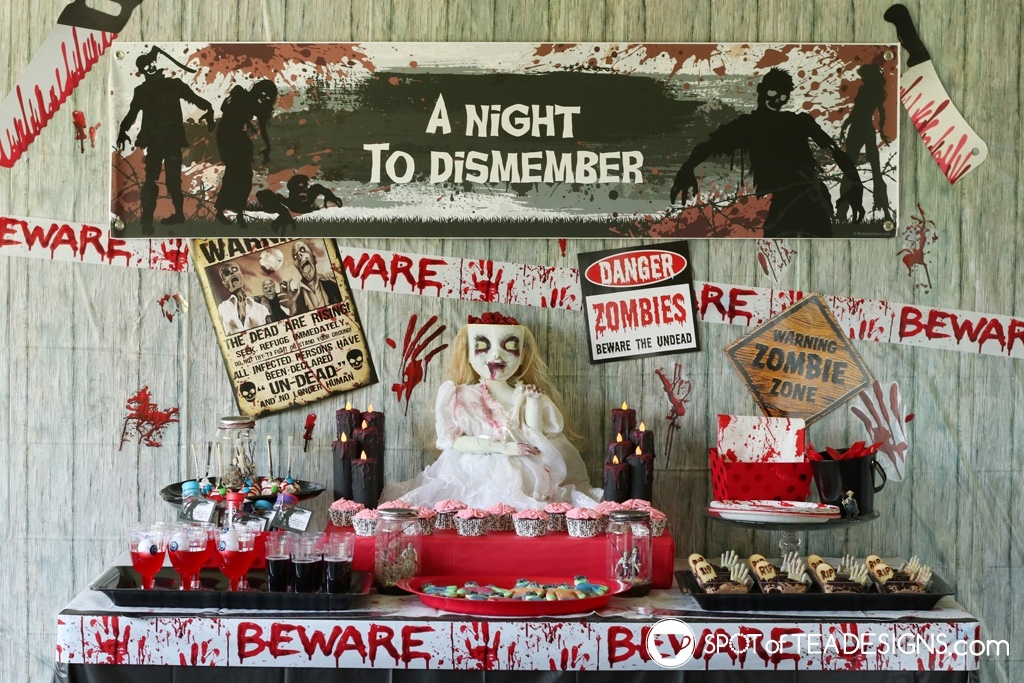 zombie party decor