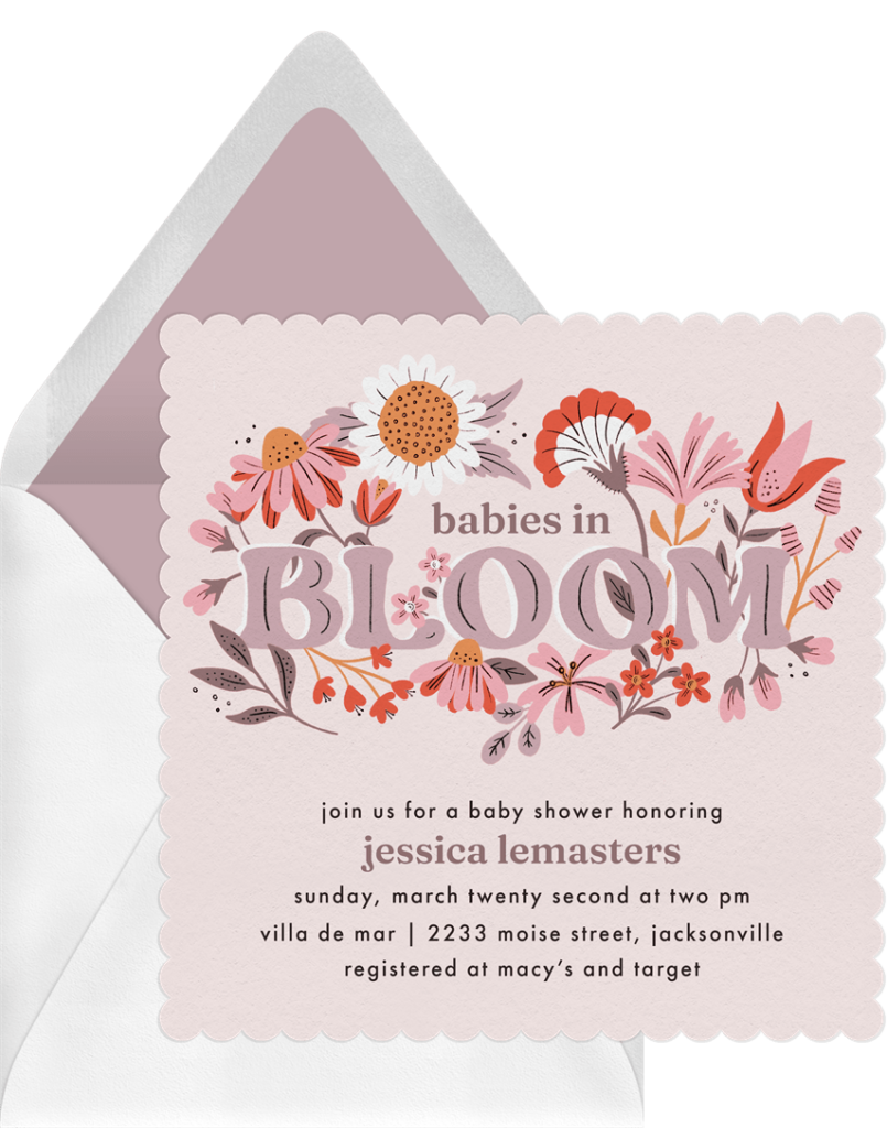 baby in bloom shower theme