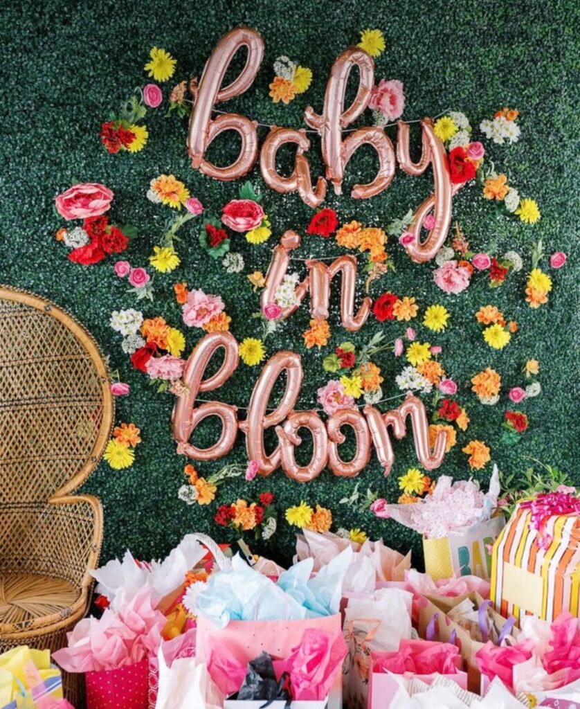 baby in bloom shower theme